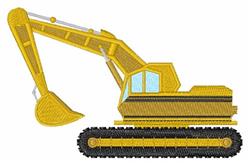 excavator detailed machine embroidery - Excavator perfect for kitchen tea towels