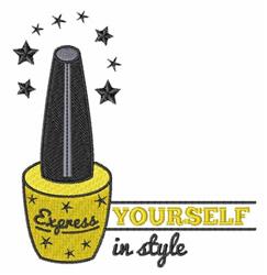 detailed style machine embroidery pattern - Express In Style for reusable tote bags