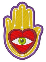 detailed easter heart machine embroidery pattern - Eye in Hand for kitchen tea towels