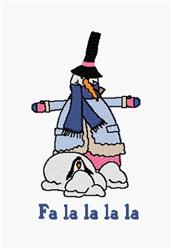 penguin detailed machine embroidery - Falalalala perfect for decorative pillow covers