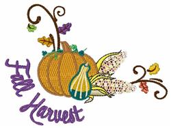 pumpkin detailed machine embroidery - Fall Harvest perfect for patchwork quilt blocks