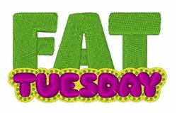 tuesday detailed machine embroidery - Fat Tuesday perfect for decorative pillow covers