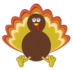 Fat Turkey - 4x4 bird detailed machine embroidery design perfect for kitchen tea towels
