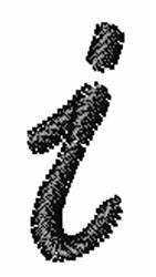 Feather Lower Case i - 4x4 case quick stitch embroidery design for Table Cloths