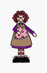 detailed valentine heart machine embroidery pattern - February Raggedy for kitchen tea towels