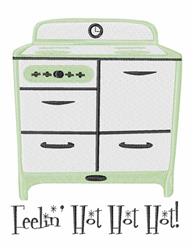 Feelin Hot - 5x7 hot detailed machine embroidery design perfect for kitchen tea towels