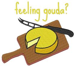 Feeling Gouda - 5x7 gouda applique machine embroidery design perfect for kitchen aprons