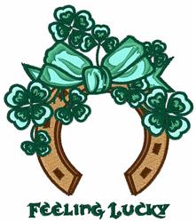 detailed leaf machine embroidery pattern - Feeling Lucky for decorative pillow covers