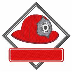 detailed helmet machine embroidery pattern - Fireman Helmet for decorative wall hangings