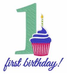 First birthday! - 4x4 birthday! beginner-friendly embroidery design for Travel Accessories