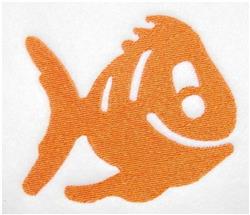 silhouette beginner-friendly machine embroidery - Fish Silhouette for decorative pillow covers