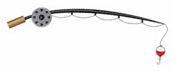 Fishing Pole - 5x7 pole quick stitch machine embroidery design for Cooler Bags