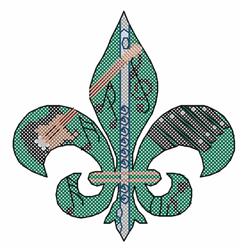 cross detailed machine embroidery - Fleur De Music perfect for Performance Gear