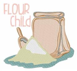 Flour Child - 5x7 child detailed machine embroidery design for kitchen tea towels