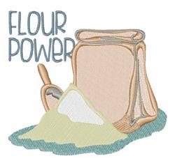 power detailed machine digital embroidery - Flour Power perfect for kitchen aprons