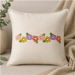 Flower Border - 5x7 leaf beginner-friendly embroidery design for kitchen tea towels