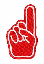 Foam Finger - 4x4 finger beginner-friendly embroidery design for reusable tote bags