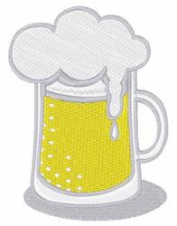 Foamy Beer - 4x4 shamrock detailed machine embroidery design for kitchen tea towels