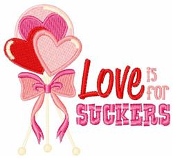 For Suckers - 4x4 heart detailed machine embroidery design for reusable tote bags