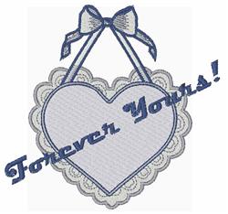 Forever Yours! - 5x7 angel detailed embroidery design for decorative pillow covers