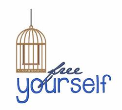 Free Yourself - 5x7 bird beginner-friendly machine embroidery design for medical scrubs