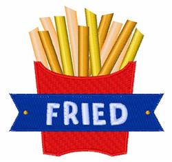 fried detailed machine digital embroidery - French Fried perfect for reusable tote bags