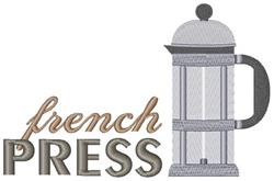 detailed pre machine embroidery pattern - French Press perfect for kitchen tea towels