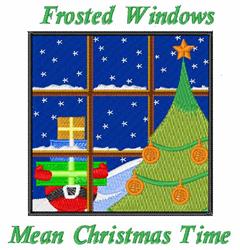 tree detailed machine embroidery - Frosted Windows perfect for decorative pillow covers