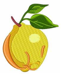 detailed summer leaf machine embroidery pattern - Fruit Quince for kitchen tea towels