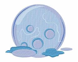 Full Moon - 4x4 moon detailed machine embroidery design for Halloween Costumes