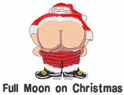 detailed christmas Santa Claus machine embroidery pattern - Full Moon for kitchen aprons