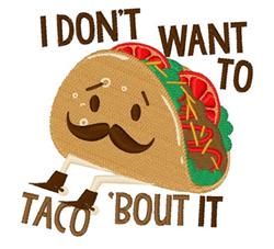 taco detailed machine embroidery - Funny Taco perfect for decorative pillow covers
