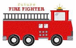 detailed fighter machine embroidery pattern - Futre Fire Fighter for insulated lunch bags