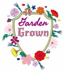 detailed grown machine embroidery pattern - Garden Grown perfect for reusable tote bags