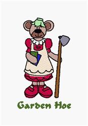 detailed bear machine embroidery pattern - Garden Hoe perfect for reusable tote bags