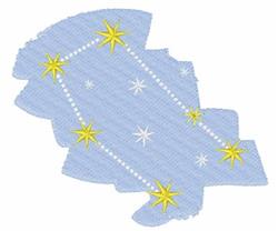 constellation detailed machine embroidery - Gemini Constellation for decorative pillow covers