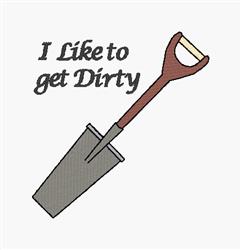 Get Dirty - 4x4 dirty beginner-friendly machine embroidery design for Garden Towels