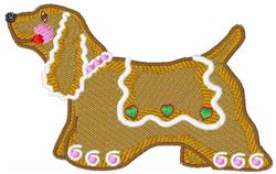 Gingerbread Dog - 5x7 puppy dog detailed machine embroidery design for Dog Sweaters