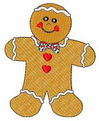detailed christmas gingerbread man machine embroidery pattern - Gingerbread Man for kitchen tea towels