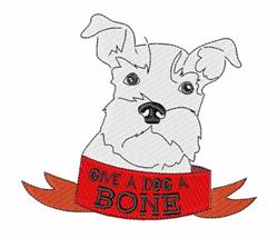 detailed puppy dog machine embroidery pattern - Give Me A Bone perfect for Dog Tags