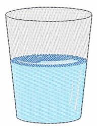 Glass Half Full - 4x4 full beginner-friendly embroidery design for kitchen tea towels