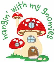 detailed mushroom machine embroidery pattern - Gnome House perfect for Baby Blankets