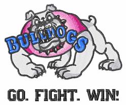 detailed puppy dog machine embroidery pattern - Go Fight Win perfect for Banners