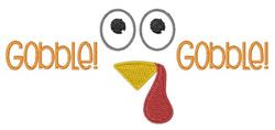 beginner-friendly bird machine embroidery pattern - Gobble Turkey Face for kitchen aprons