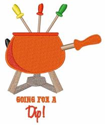 Going For A Dip! - 5x7 dip! detailed machine embroidery design for kitchen aprons