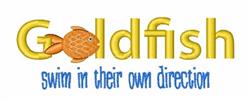 Goldfish - 5x7 goldfish beginner-friendly embroidery design for kitchen tea towels