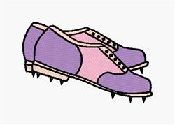 detailed shoe machine embroidery pattern - Golf Shoes perfect for reusable tote bags