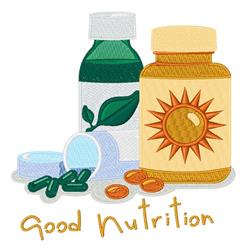 sunflower detailed machine embroidery - Good Nutrition perfect for reusable tote bags