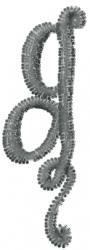 lowercase quick stitch machine embroidery - Graveyard Lowercase G for decorative pillow covers