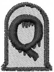 quick stitch halloween graveyard machine embroidery pattern - Graveyard Q for decorative pillow covers